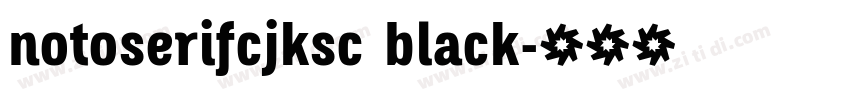 notoserifcjksc black字体转换